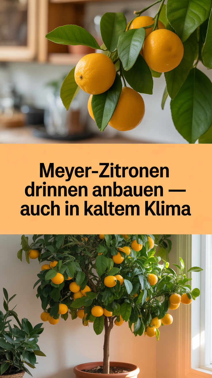 Meyer-Zitronen drinnen anbauen – auch in kaltem Klima