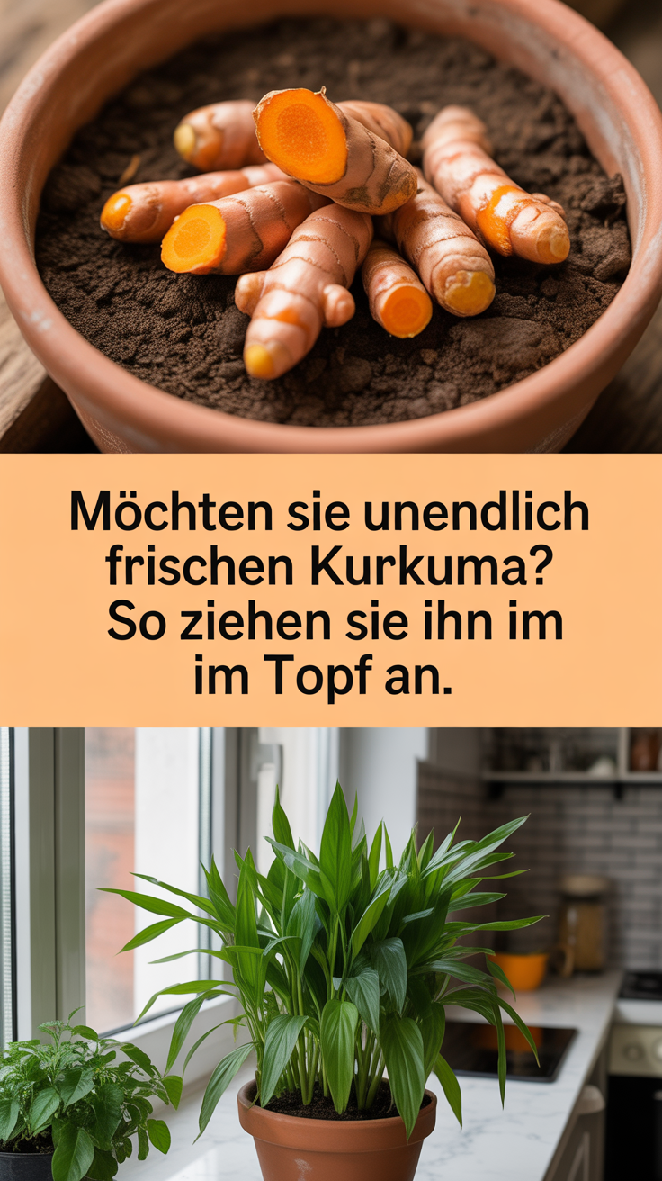 Möchten Sie unendlich frischen Kurkuma? So ziehen Sie ihn im Topf an.