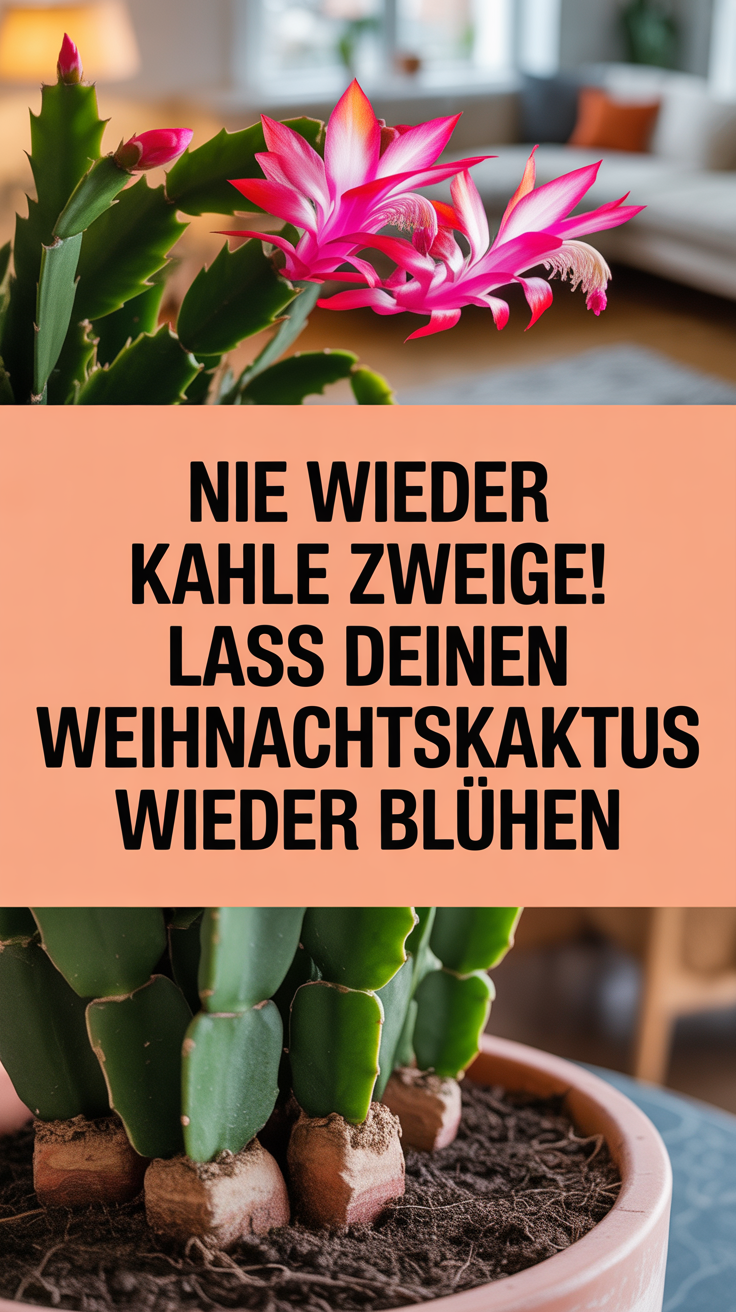Nie wieder kahle Zweige! Lass deinen Weihnachtskaktus wieder blühen
