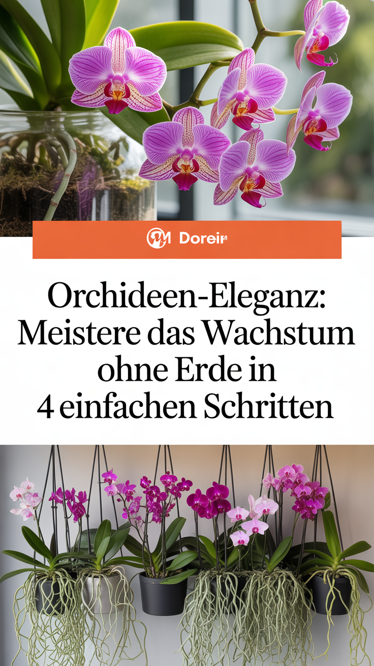 Orchideen-Eleganz: Meistere das Wachstum ohne Erde in 4 einfachen Schritten
