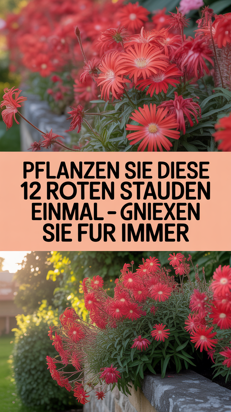 Pflanzen Sie diese 12 roten Stauden einmal – genießen Sie sie für immer
