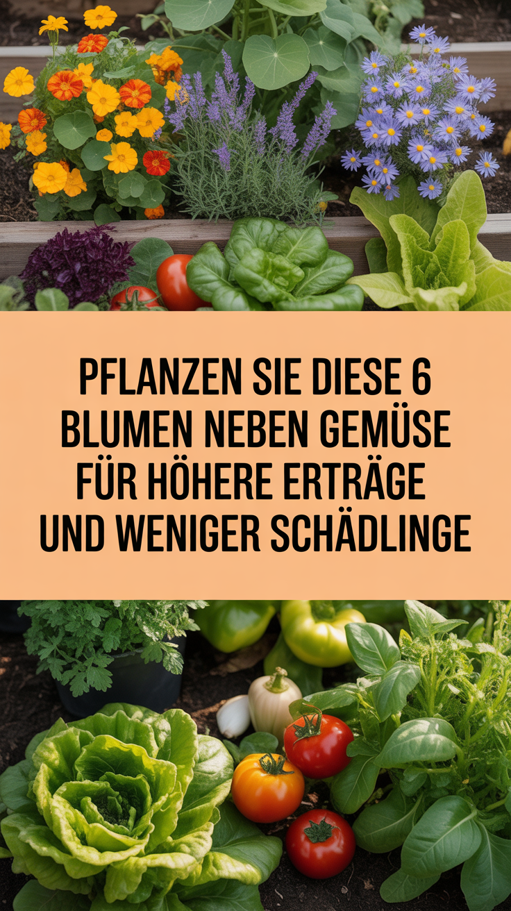 Pflanzen Sie diese 6 Blumen neben Gemüse für höhere Erträge und weniger Schädlinge
