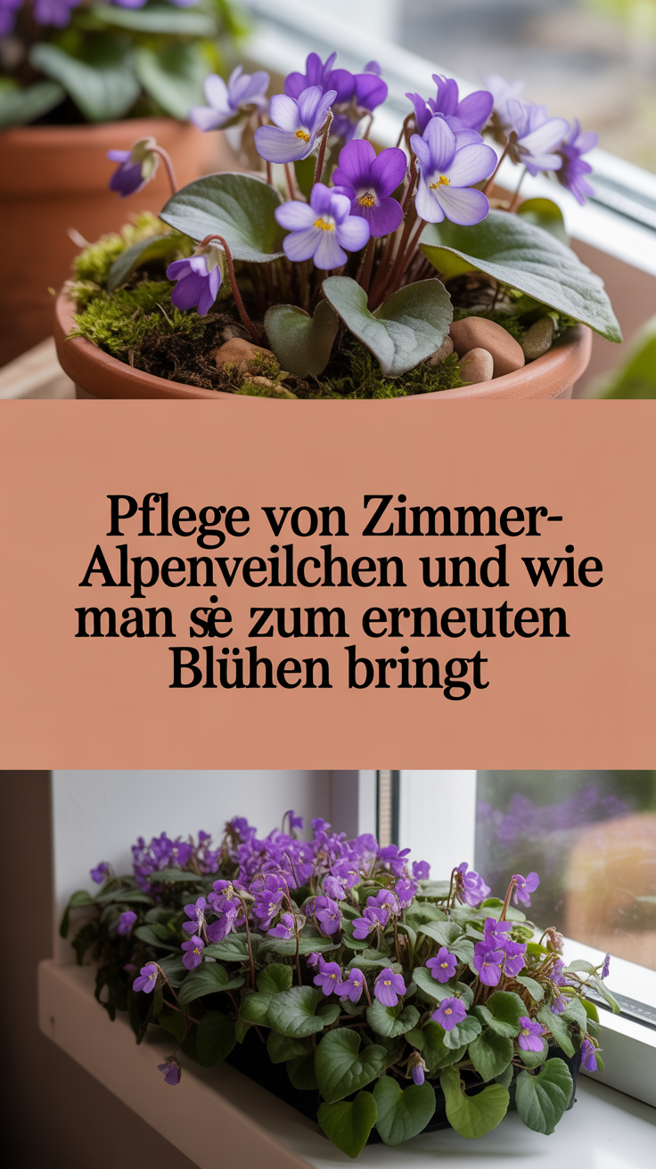 Pflege von Zimmer-Alpenveilchen und wie man sie zum erneuten Blühen bringt