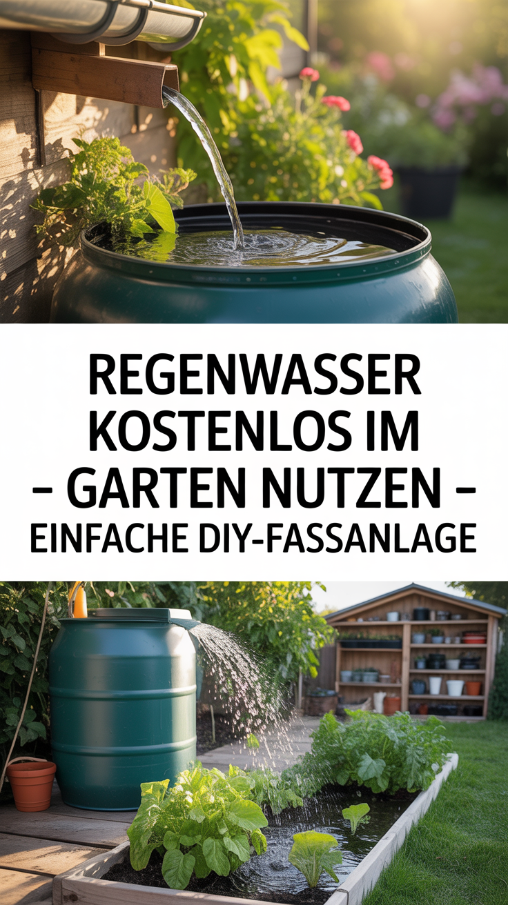 Regenwasser kostenlos im Garten nutzen – Einfache DIY-Fassanlage