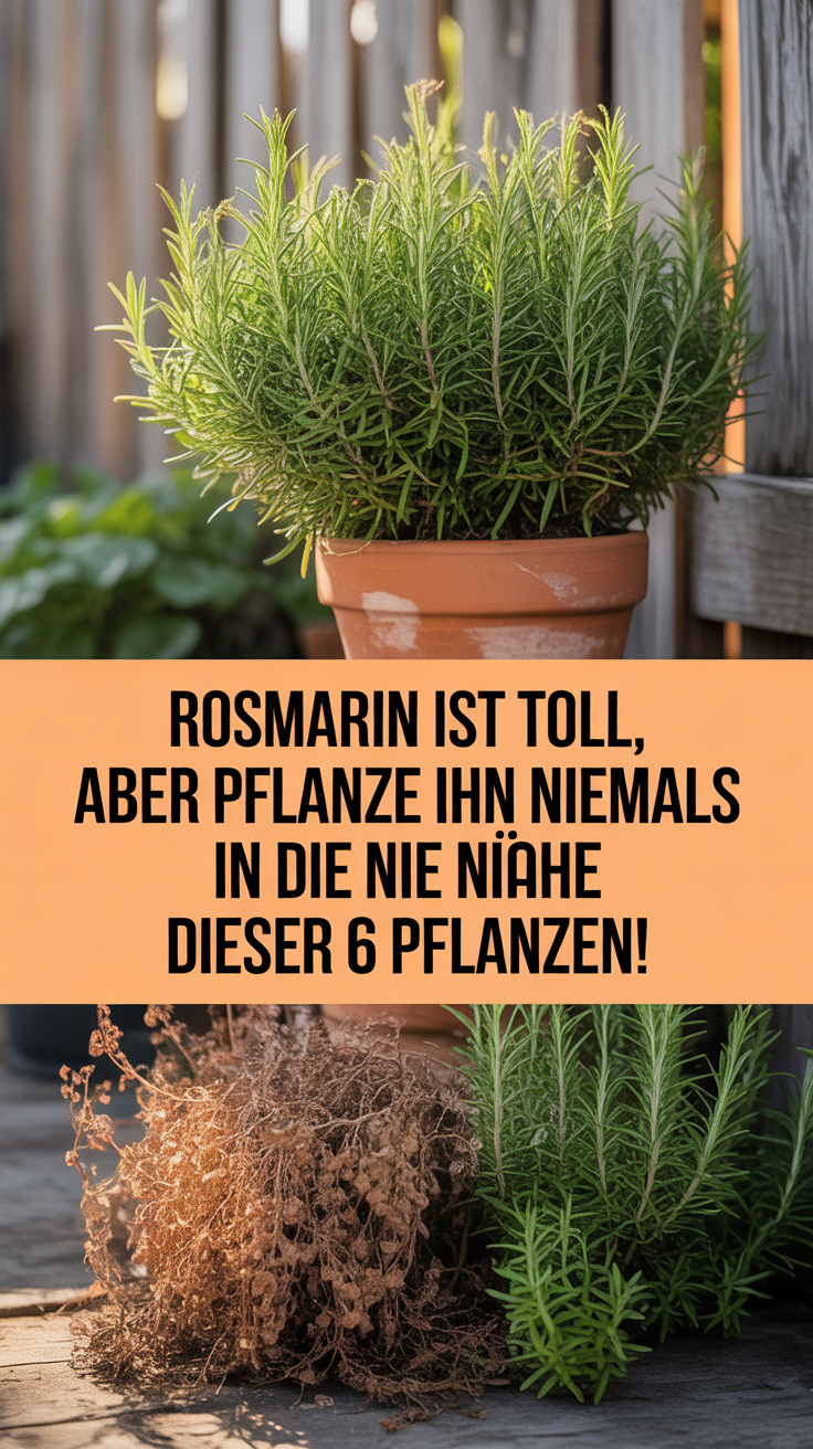 Rosmarin ist toll, aber pflanze ihn niemals in die Nähe dieser 6 Pflanzen!