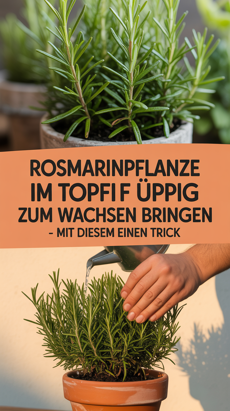 Rosmarinpflanze im Topf üppig zum Wachsen bringen – mit diesem einen Trick