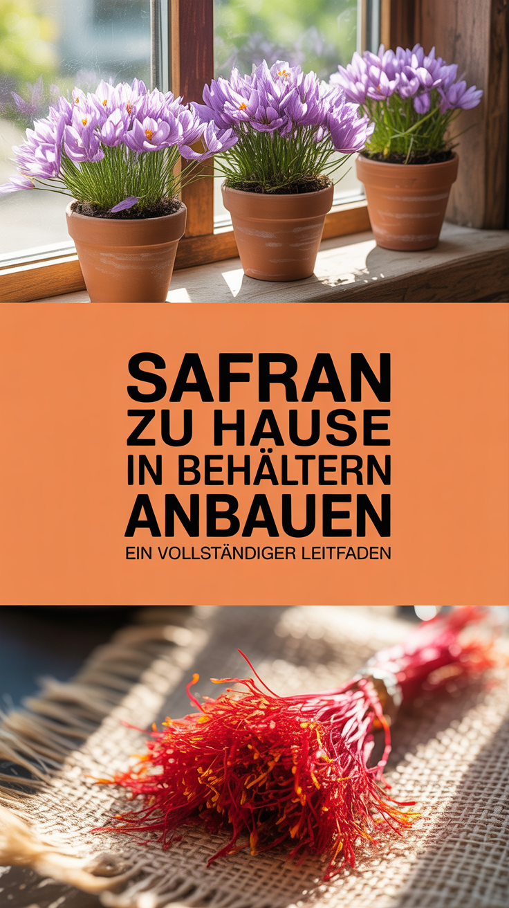 Safran zu Hause in Behältern anbauen: Ein vollständiger Leitfaden