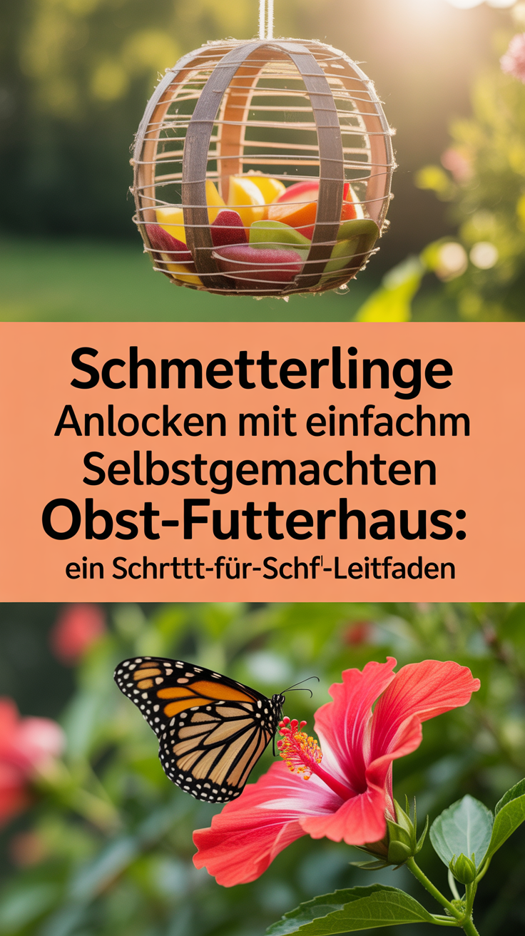 Schmetterlinge anlocken mit einem einfachen selbstgemachten Obst-Futterhaus: Ein Schritt-für-Schritt-Leitfaden