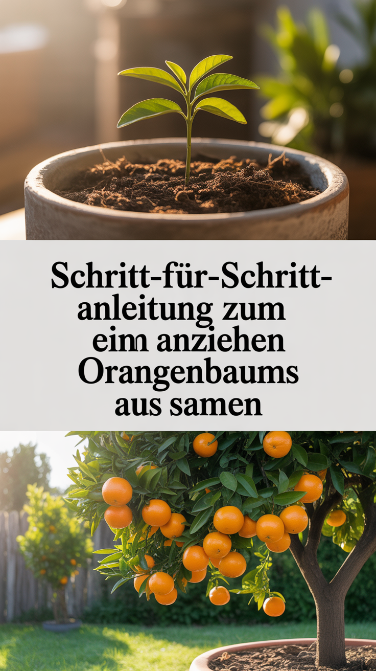 Schritt-für-Schritt-Anleitung zum Anziehen eines Orangenbaums aus Samen