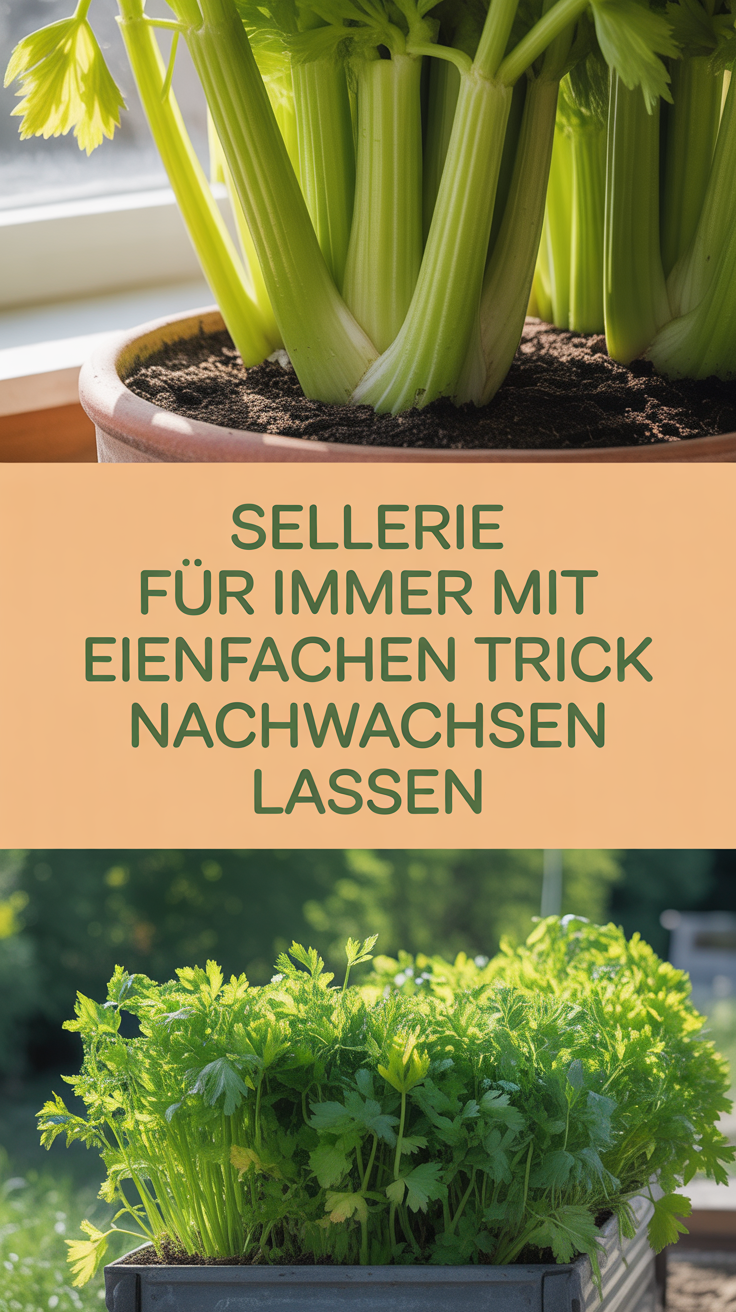 Sellerie für immer mit diesem einfachen Trick nachwachsen lassen