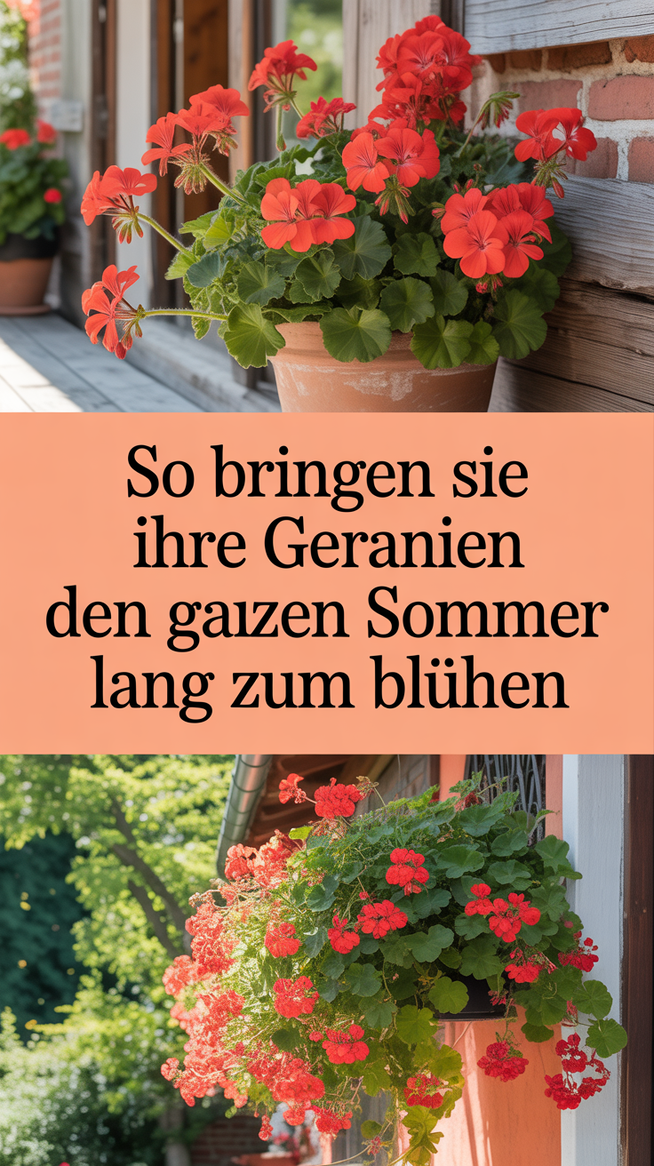 So bringen Sie Ihre Geranien den ganzen Sommer lang zum Blühen