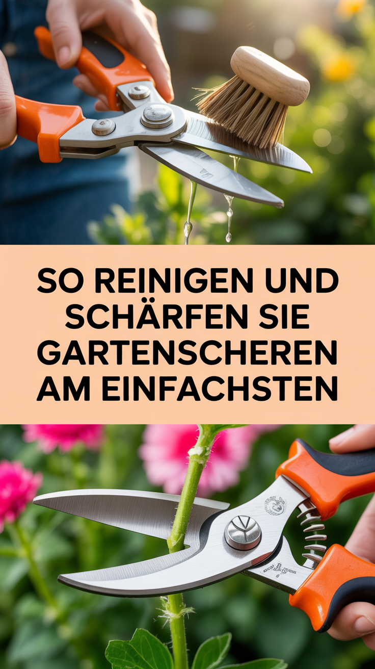 So reinigen und schärfen Sie Gartenscheren am einfachsten
