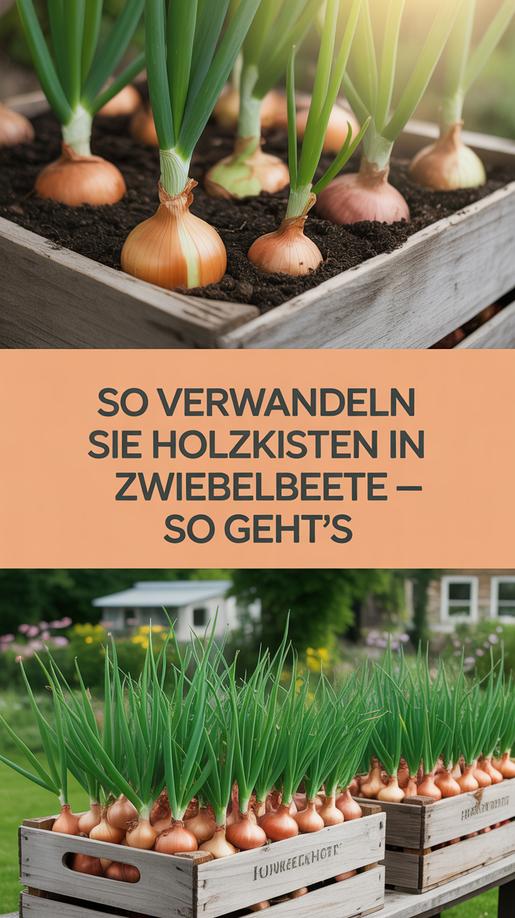 So verwandeln Sie Holzkisten in Zwiebelbeete – So geht's