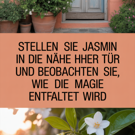 Stellen Sie Jasmin in die Nähe Ihrer Tür und beobachten Sie, wie die Magie entfaltet wird