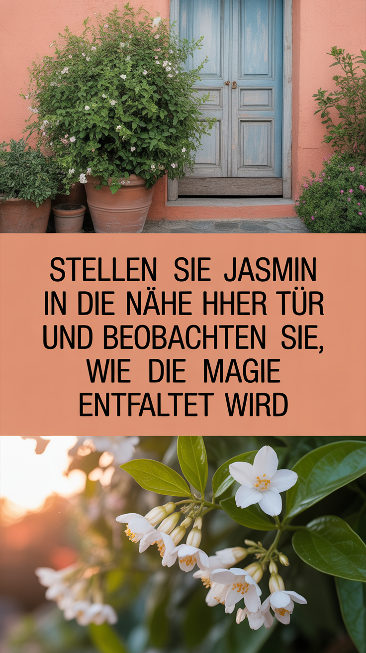 Stellen Sie Jasmin in die Nähe Ihrer Tür und beobachten Sie, wie die Magie entfaltet wird