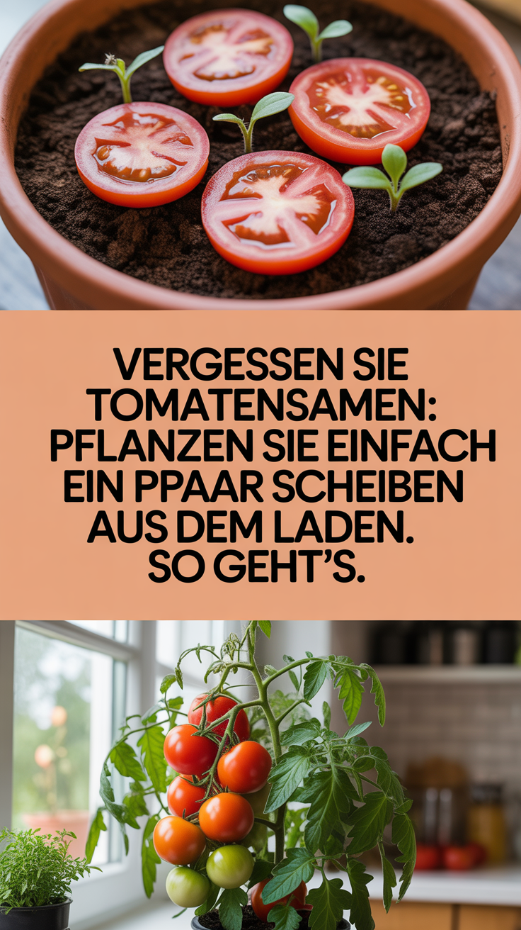 Vergessen Sie Tomatensamen: Pflanzen Sie einfach ein paar Scheiben aus dem Laden. So geht’s.