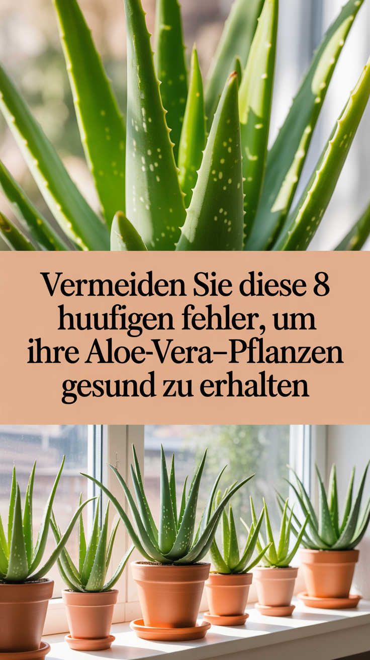 Vermeiden Sie diese 8 häufigen Fehler, um Ihre Aloe-Vera-Pflanzen gesund zu erhalten