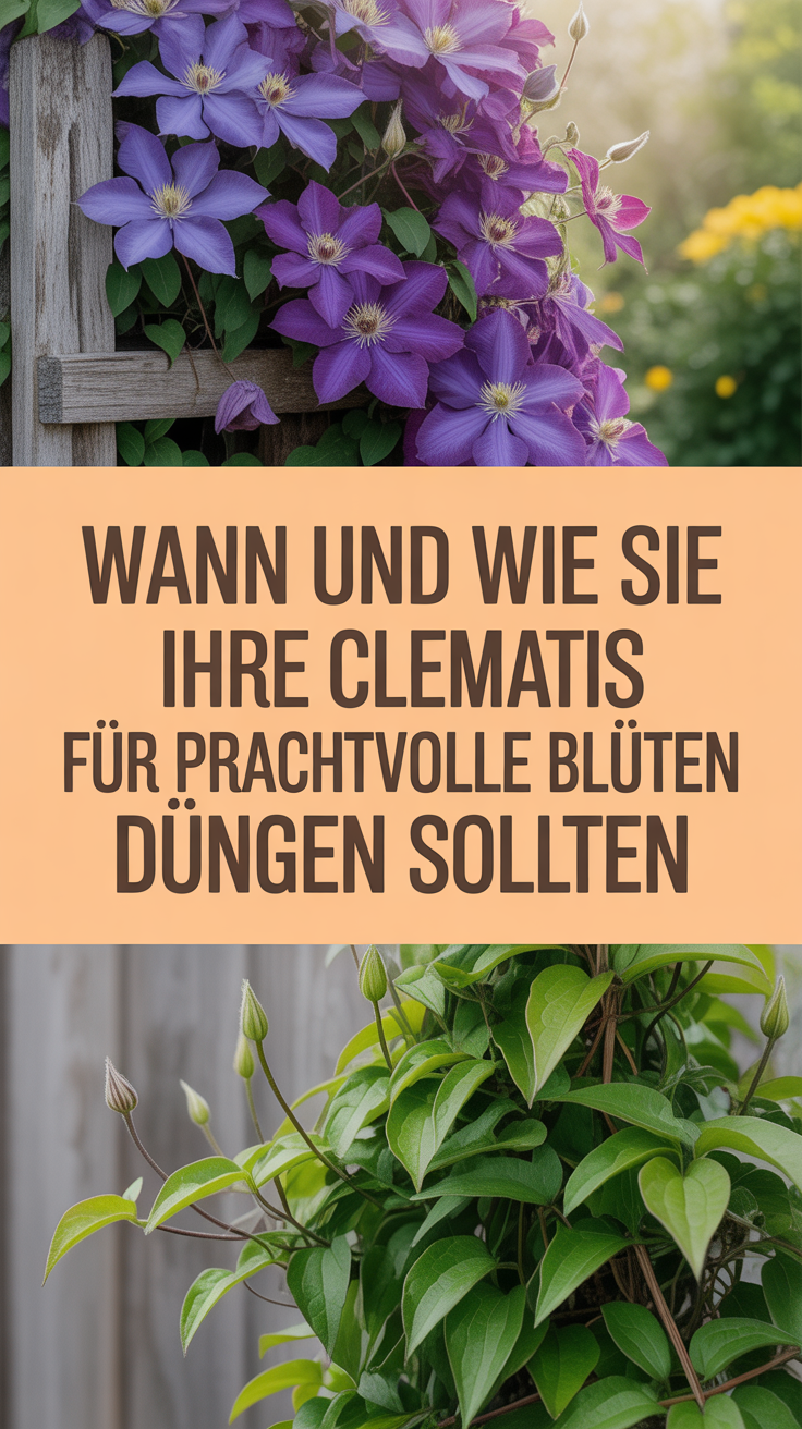 Wann und wie Sie Ihre Clematis für prachtvolle Blüten düngen sollten