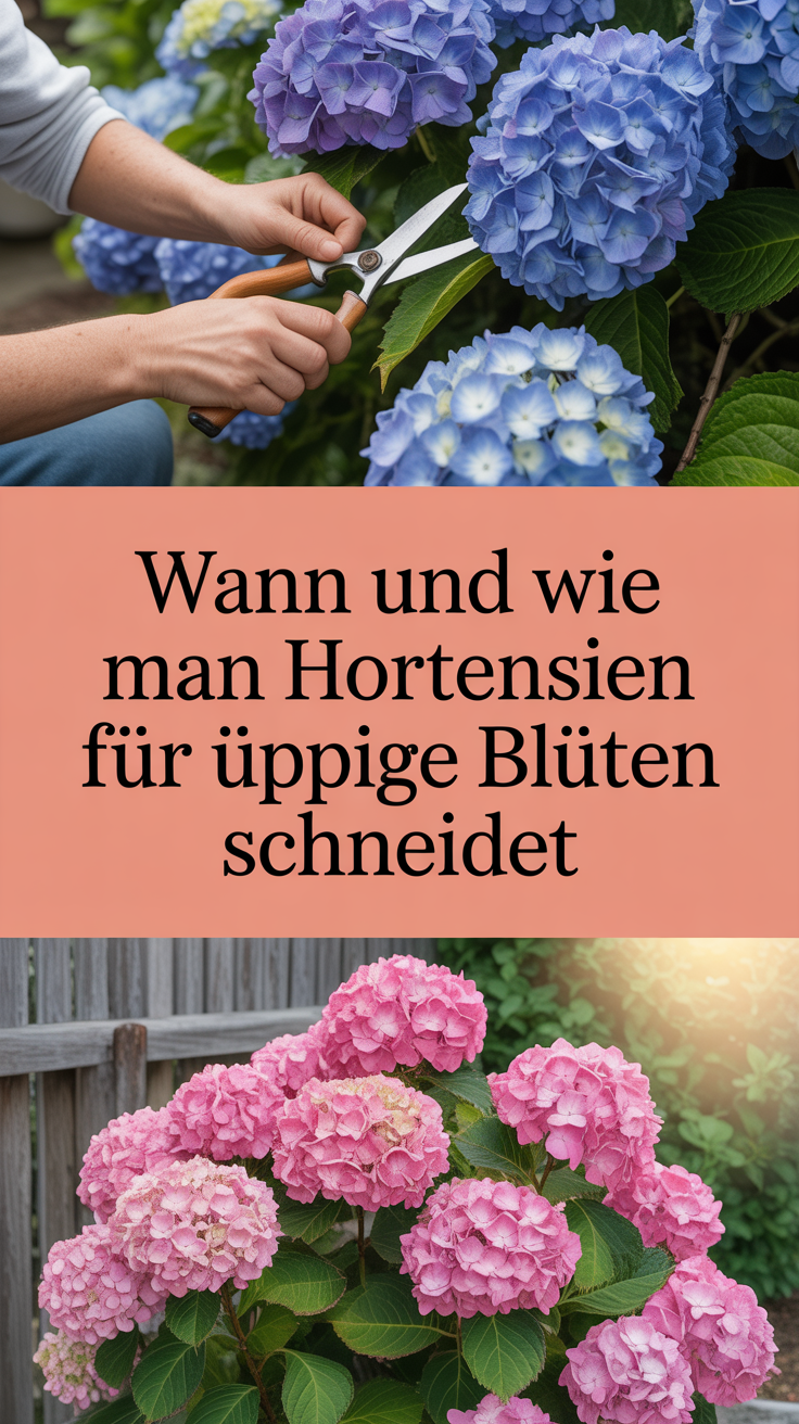 Wann und wie man Hortensien für üppige Blüten schneidet