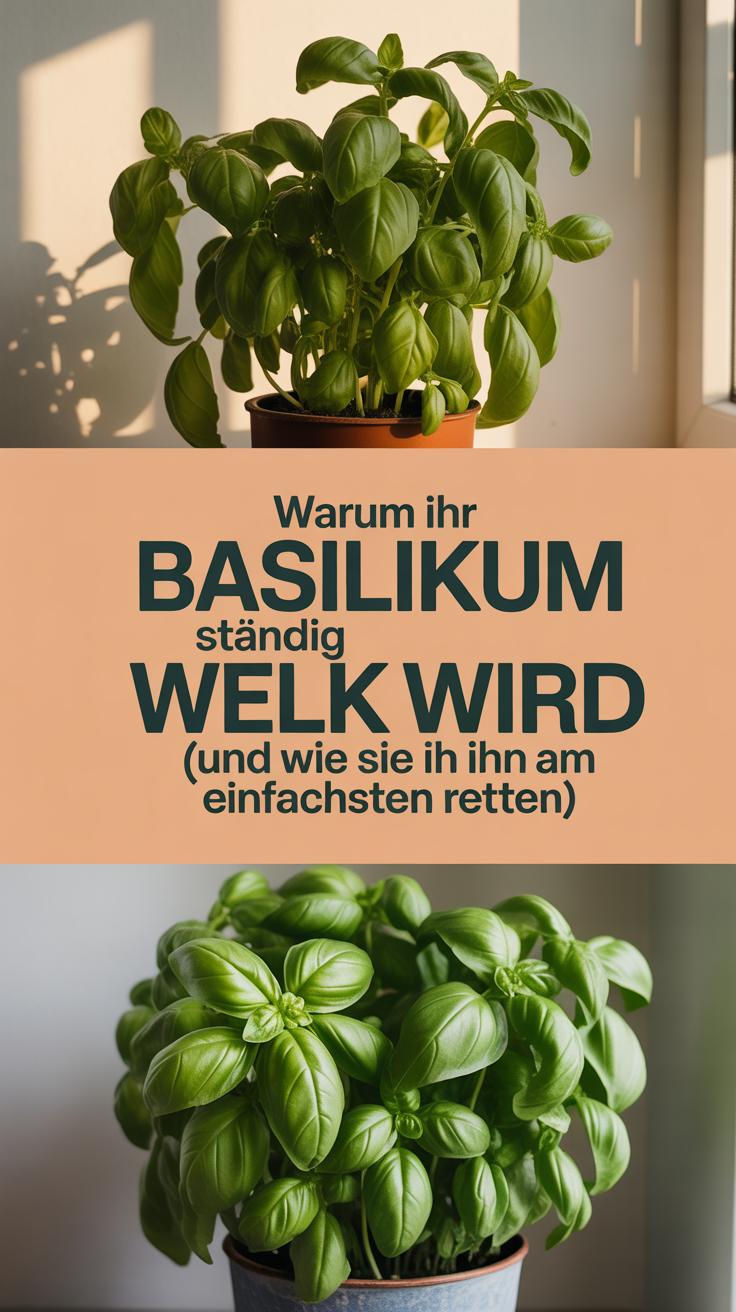 Warum Ihr Basilikum ständig welk wird (und wie Sie ihn am einfachsten retten)
