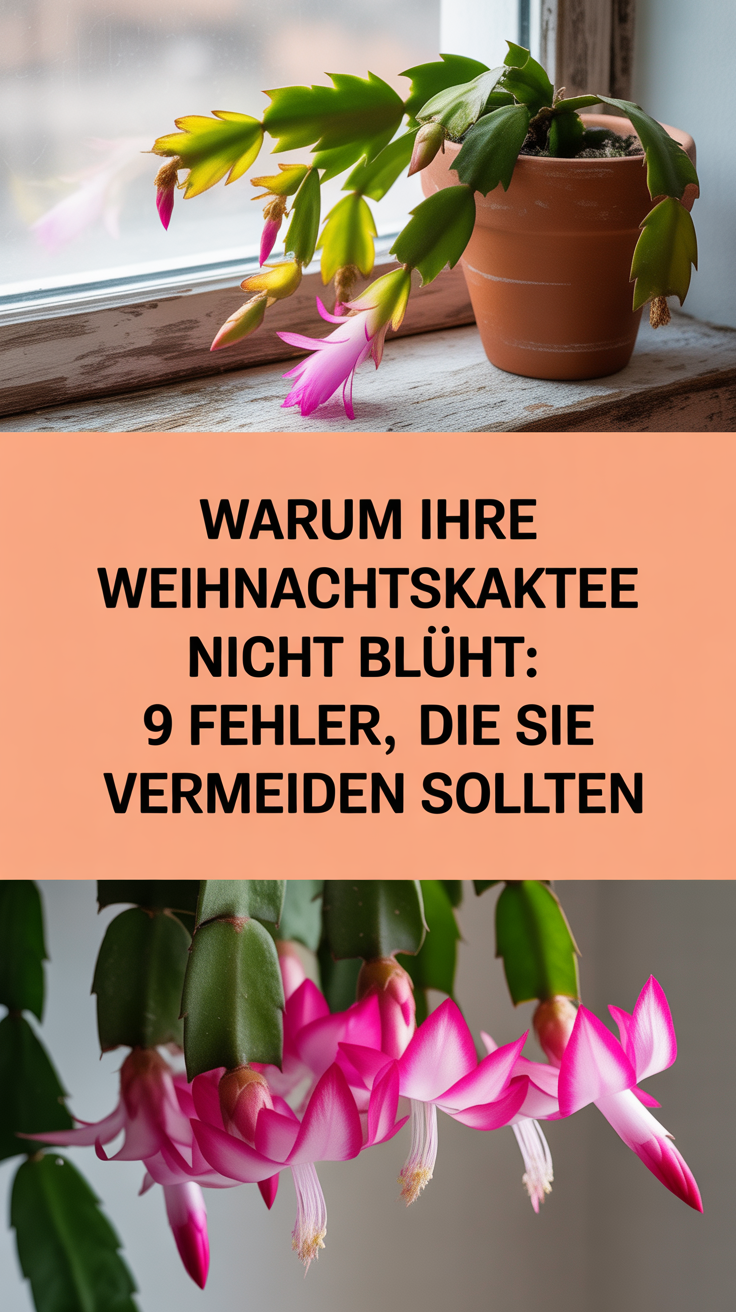 Warum Ihre Weihnachtskaktee nicht blüht: 9 Fehler, die Sie vermeiden sollten