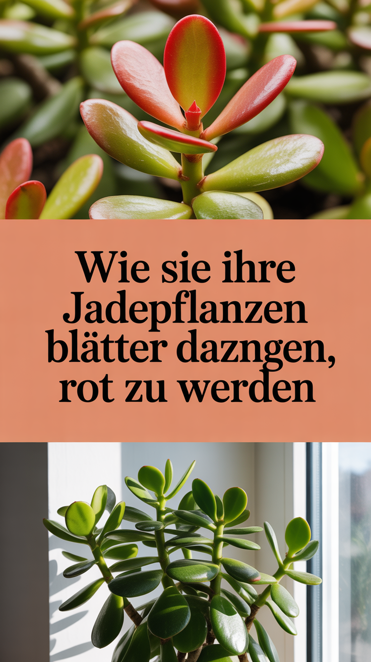 Wie Sie Ihre Jadepflanzenblätter dazu bringen, rot zu werden