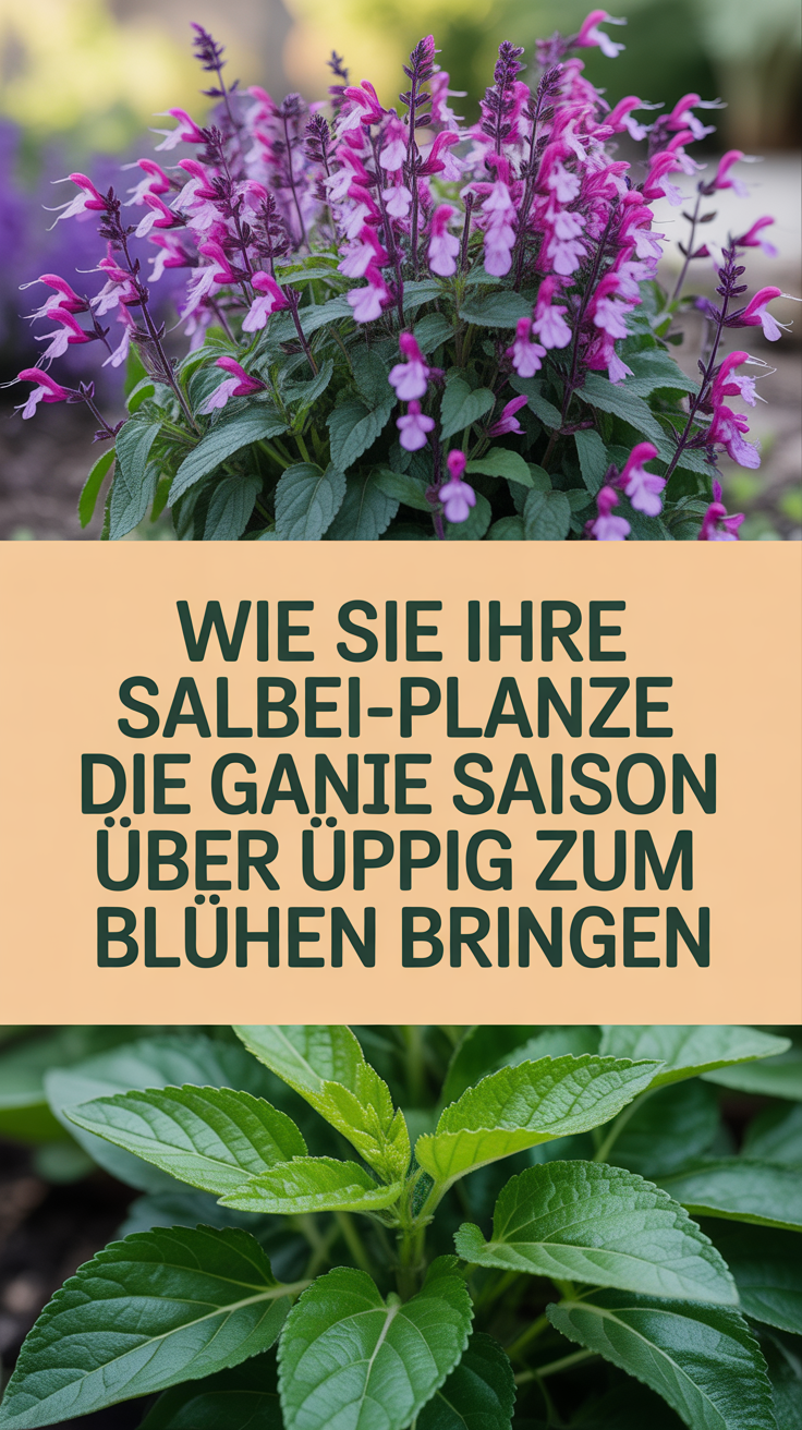 Wie Sie Ihre Salbei-Pflanze die ganze Saison über üppig zum Blühen bringen