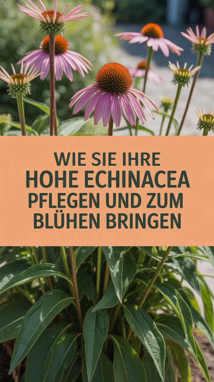 Wie Sie Ihre hohe Echinacea pflegen und zum Blühen bringen