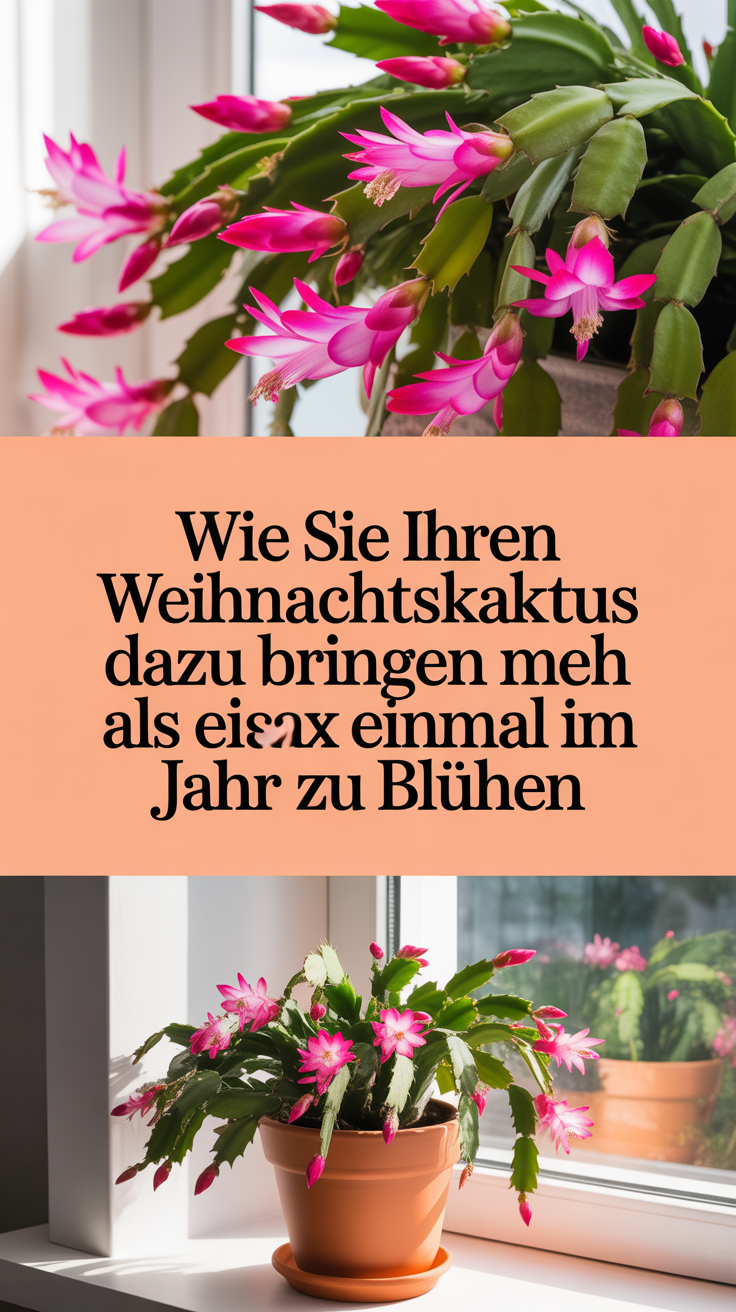 Wie Sie Ihren Weihnachtskaktus dazu bringen, mehr als einmal im Jahr zu blühen