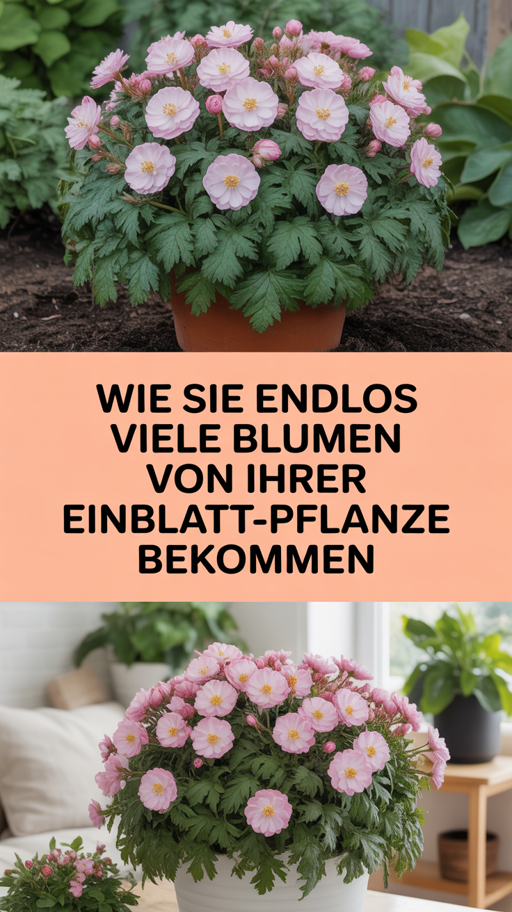 Wie Sie endlos viele Blumen von Ihrer Einblatt-Pflanze bekommen