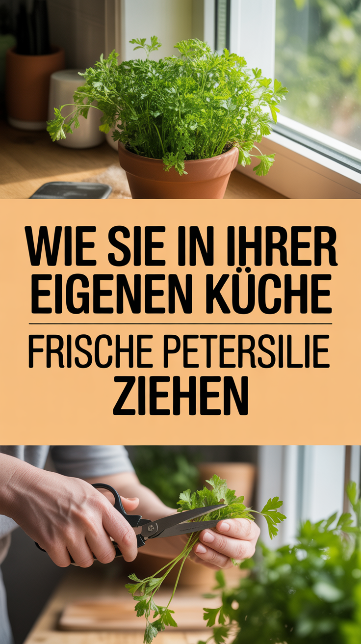 Wie Sie in Ihrer eigenen Küche frische Petersilie ziehen
