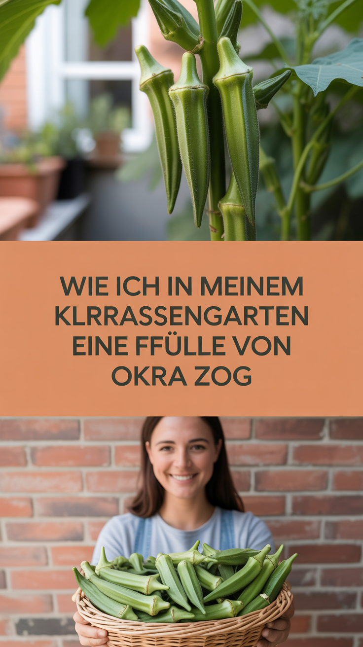 Wie ich in meinem kleinen Terrassengarten eine Fülle von Okra zog