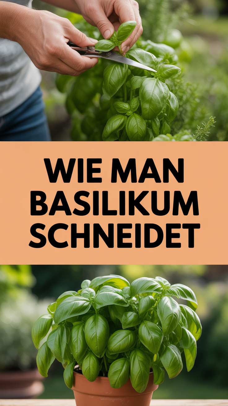 Wie man Basilikum schneidet