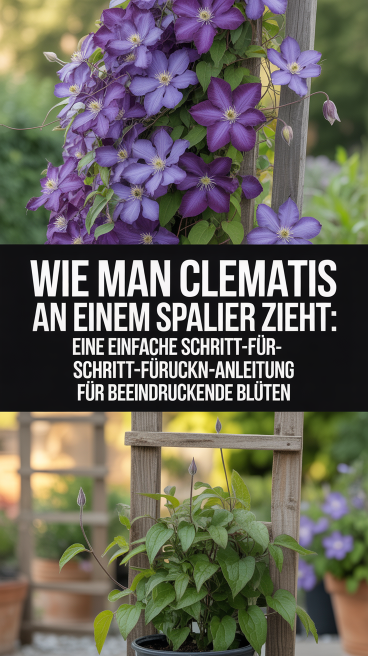 Wie man Clematis an einem Spalier zieht: Eine einfache Schritt-für-Schritt-Anleitung für beeindruckende Blüten