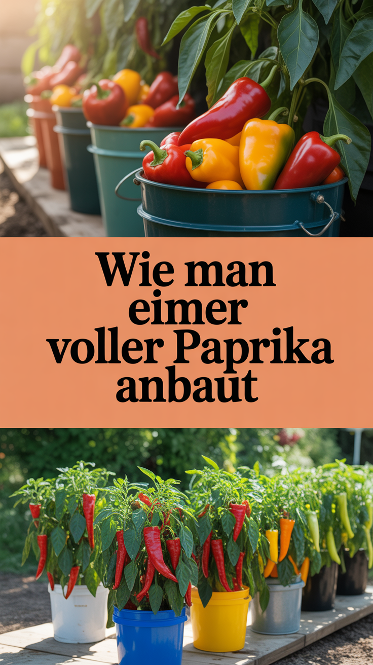 Wie man Eimer voller Paprika anbaut