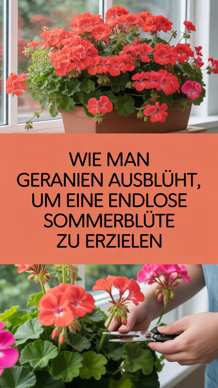 Wie man Geranien ausblüht, um eine endlose Sommerblüte zu erzielen