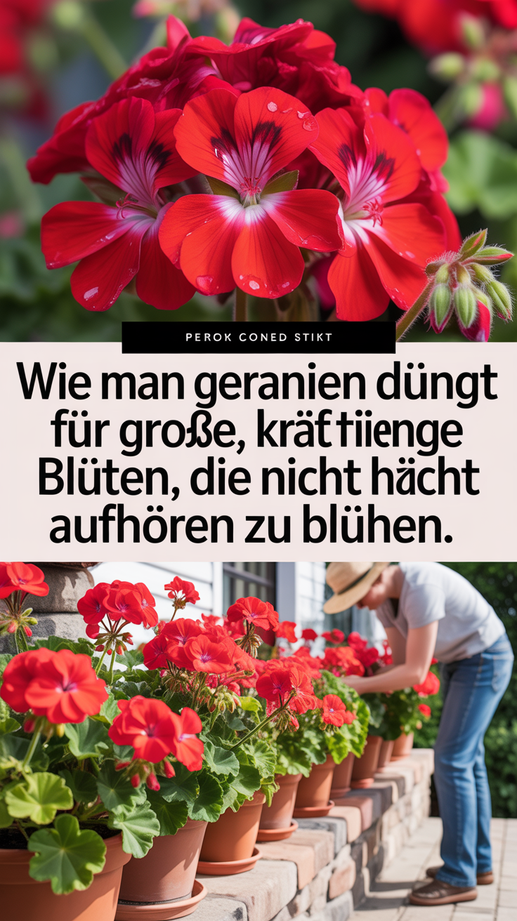 Wie man Geranien düngt für große, kräftige Blüten, die nicht aufhören zu blühen