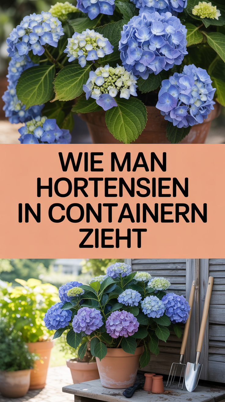 Wie man Hortensien in Containern zieht