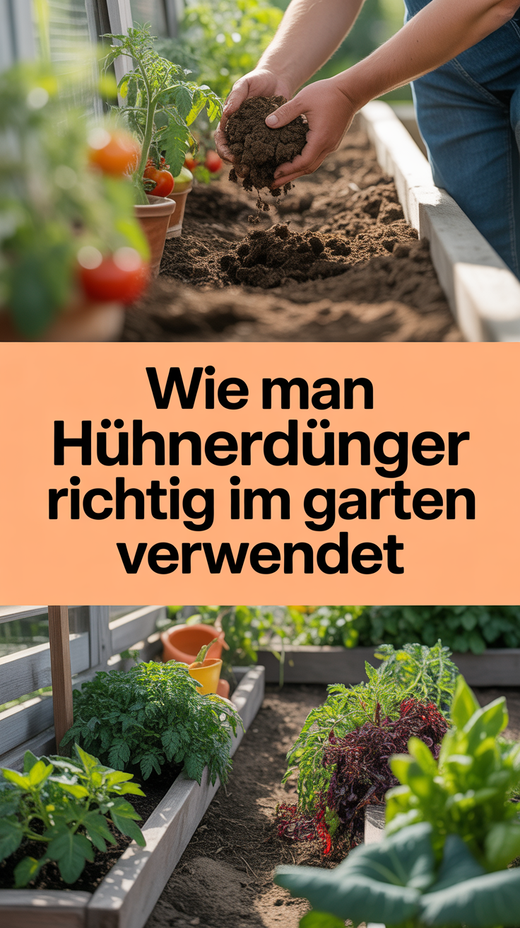 Wie man Hühnerdünger richtig im Garten verwendet
