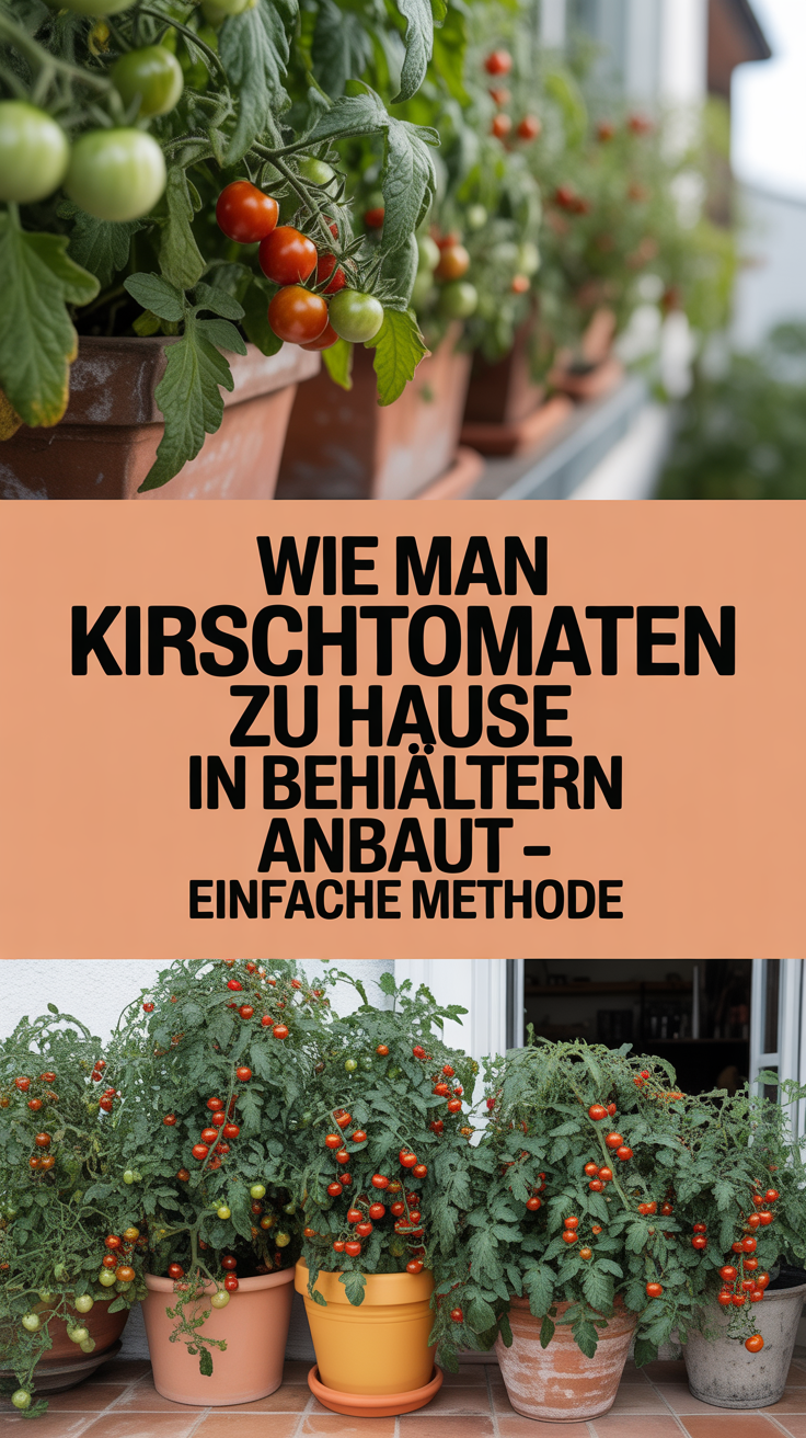 Wie man Kirschtomaten zu Hause in Behältern anbaut – einfache Methode