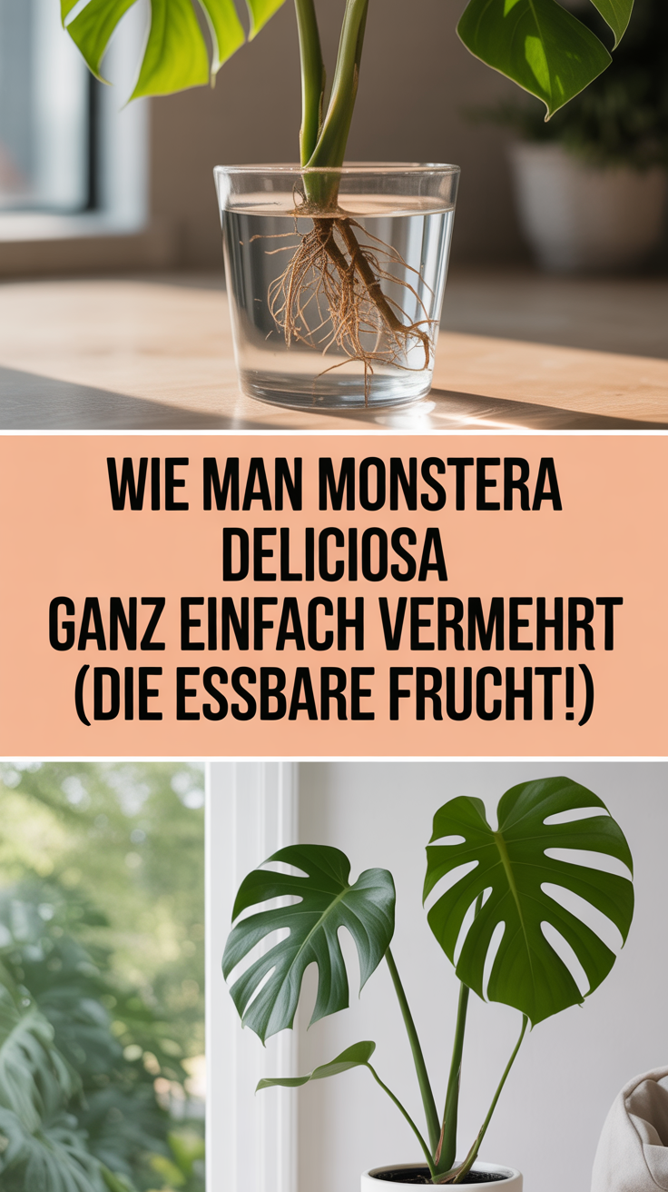 Wie man Monstera Deliciosa ganz einfach vermehrt (Die essbare Frucht!)