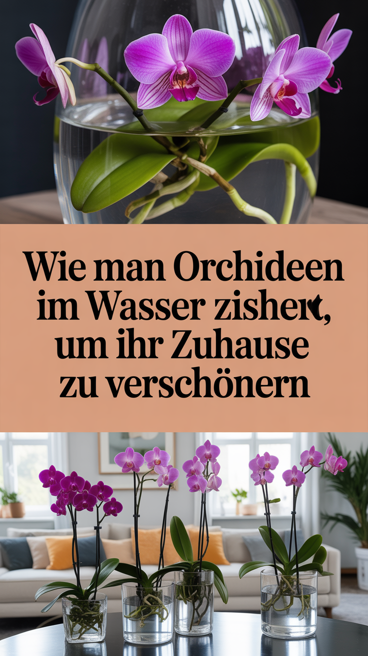 Wie man Orchideen im Wasser zieht, um Ihr Zuhause zu verschönern