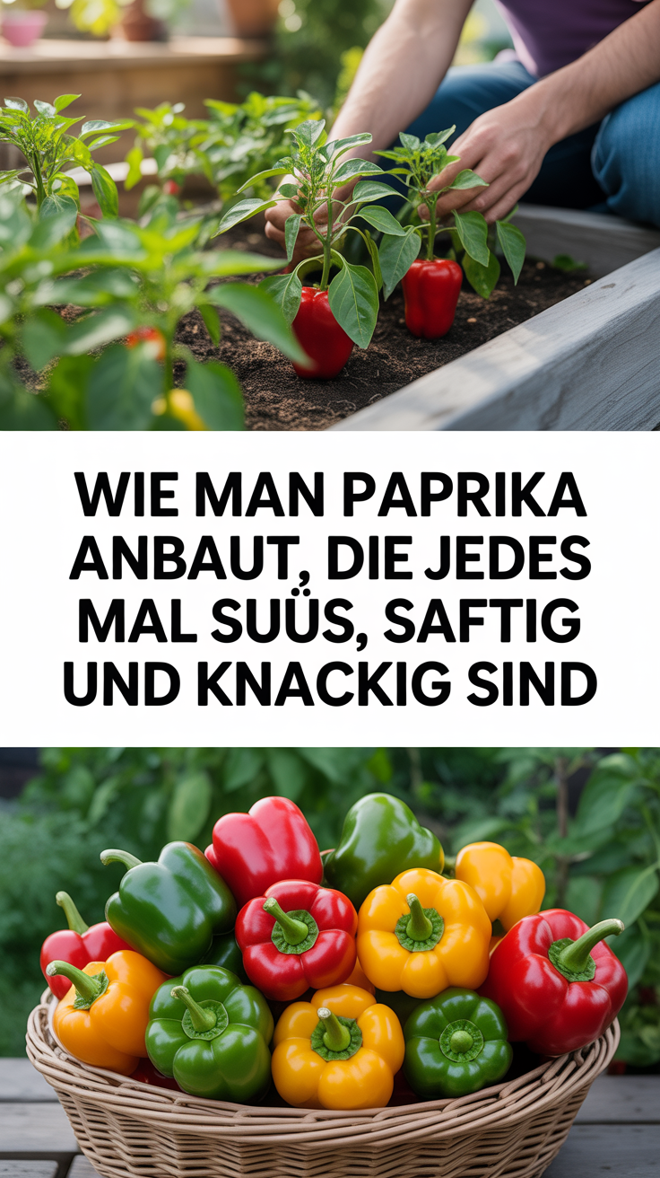 Wie man Paprika anbaut, die jedes Mal süß, saftig und knackig sind