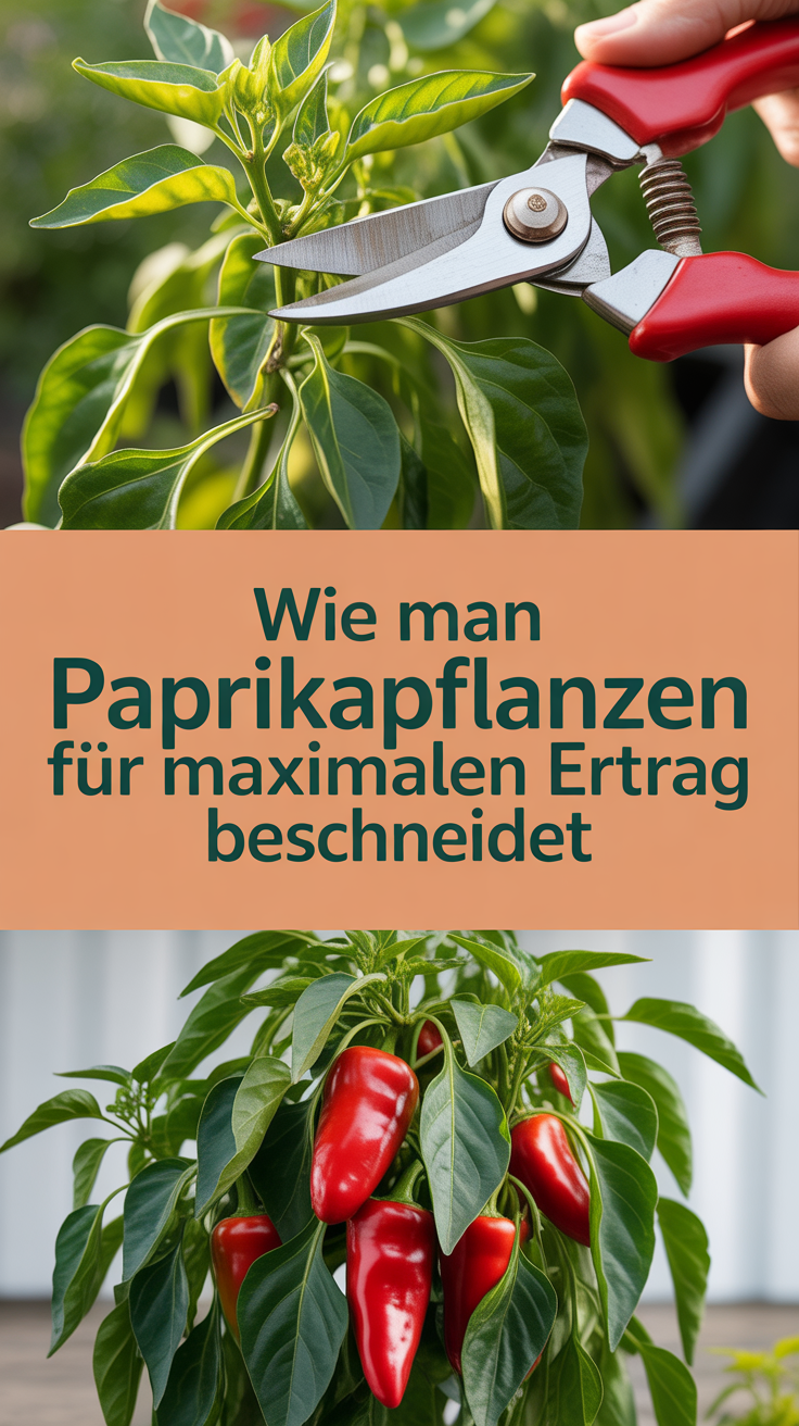 Wie man Paprikapflanzen für maximalen Ertrag beschneidet