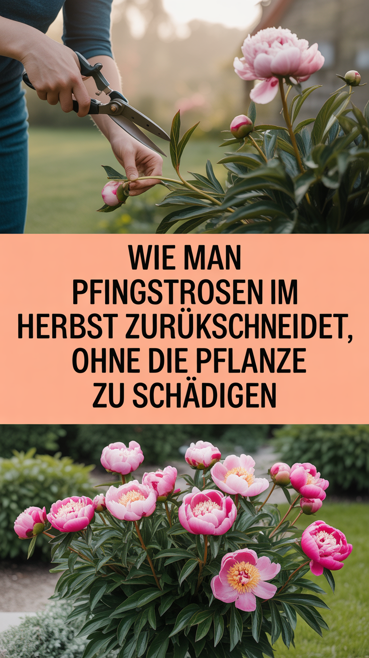 Wie man Pfingstrosen im Herbst zurückschneidet, ohne die Pflanze zu schädigen