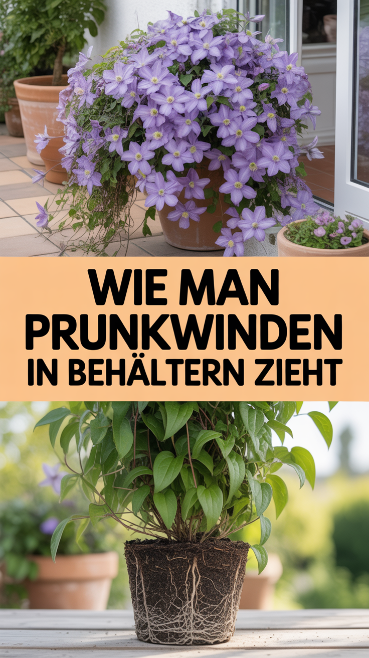 Wie man Prunkwinden in Behältern zieht