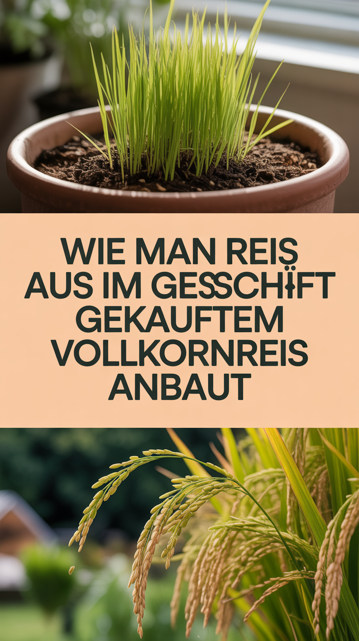 Wie man Reis aus im Geschäft gekauftem Vollkornreis anbaut