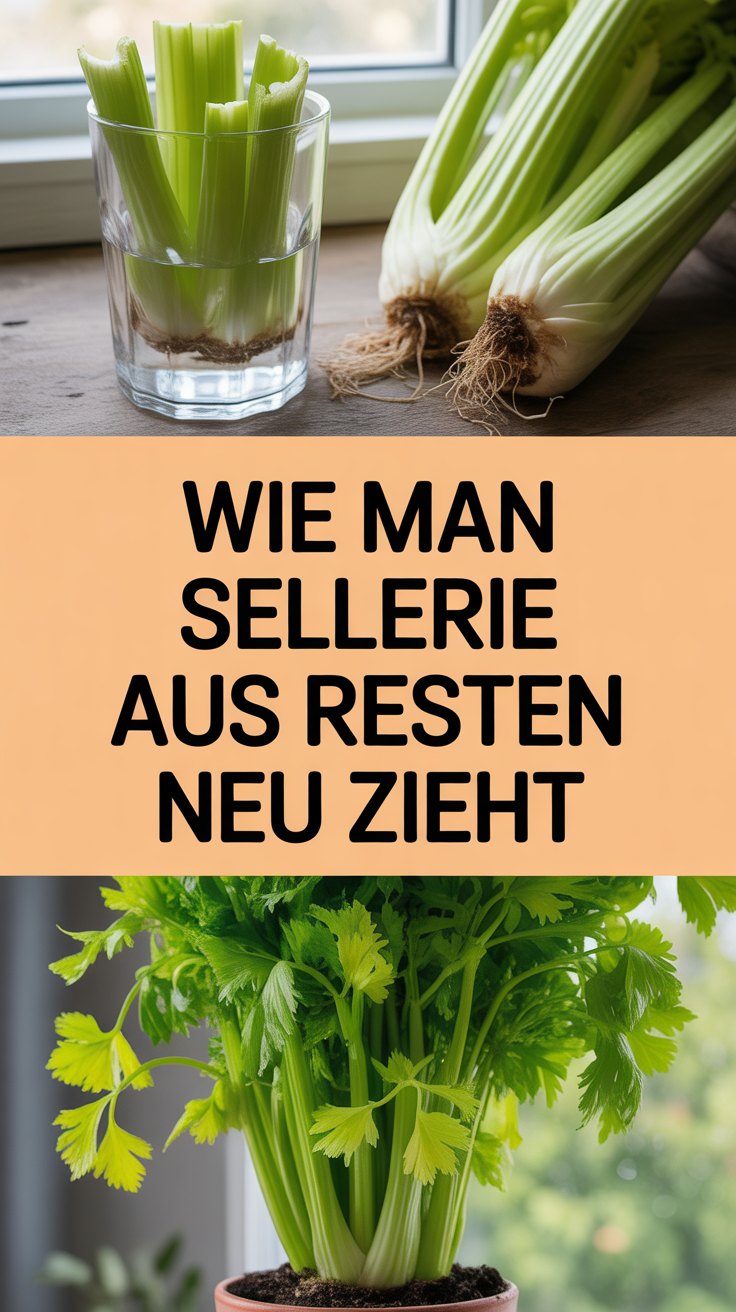 Wie man Sellerie aus Resten neu zieht