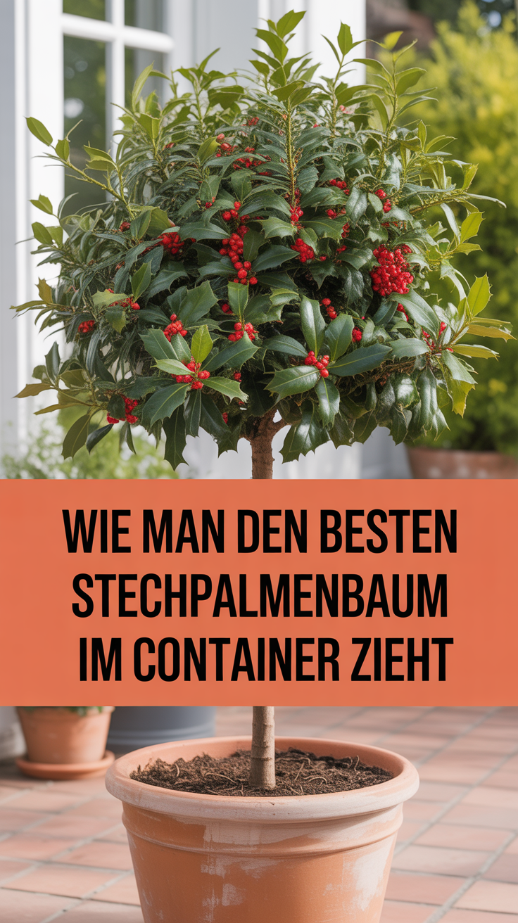 Wie man den besten Stechpalmenbaum im Container zieht