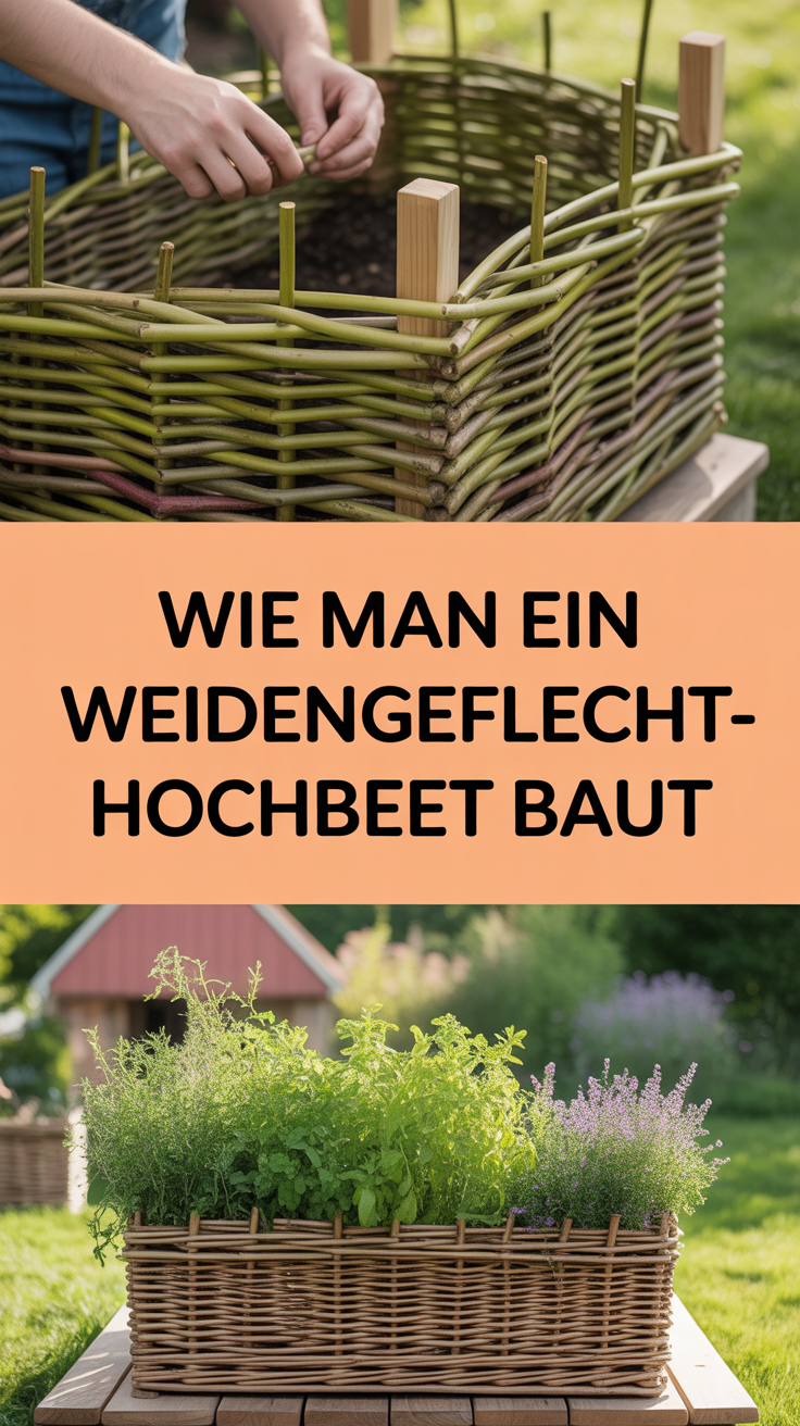 Wie man ein Weidengeflecht-Hochbeet baut
